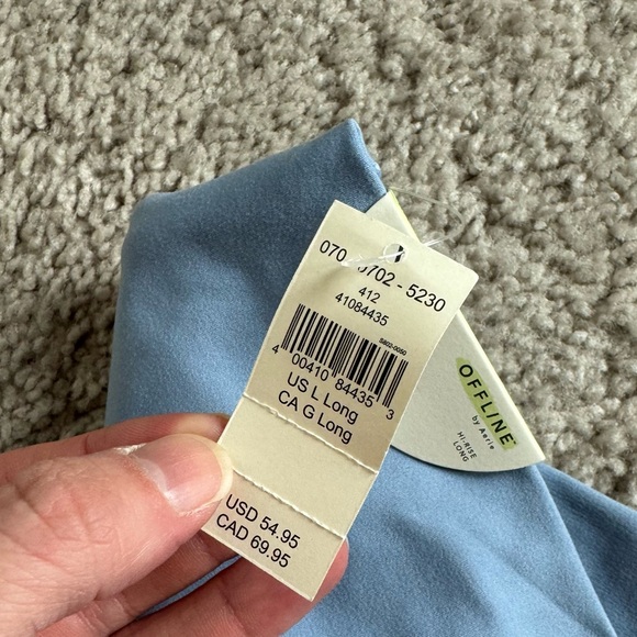 NWT OFFLINE By Aerie Real Me High Waisted Crossover Flare Legging Blue Large - Picture 8 of 15